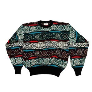 Vintage Umberto Italy Coogi Style Cotton 3D Sweater Jumper Multicolor Size M (?)